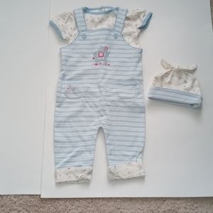 Super star 3 piece striped outfit 6/ 9months